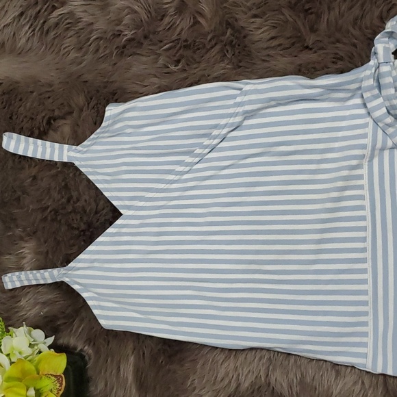 J. Crew Blue and White Stripe Tank - Picture 2 of 8